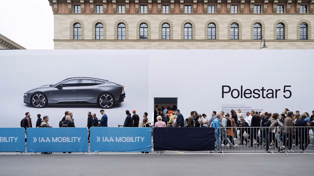 Outside Polestar Experience Lab in Munich