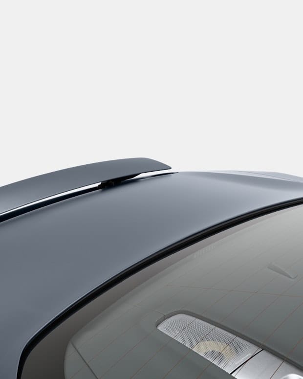 Active rear spoiler raised on a Polestar 1