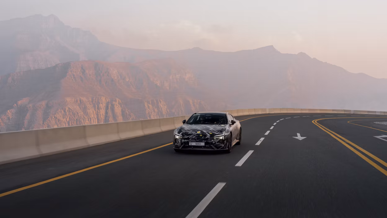 Polestar 5 hitting the twisty roads of Jebel Jais
